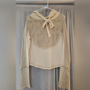 NWOT,FREE PEOPLE SWEET TOOTH HOODED SWEATSHIRT, size small